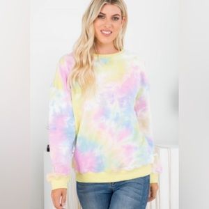 LE LIS Woman's TIE Dye Sweatshirt size Medium